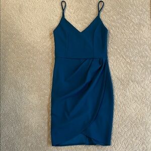 Lulus Teal Blue Spaghetti Strap Dress Semi Formal Wedding Attire